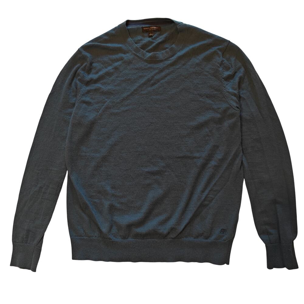Banana Republic Merino Wool V-Neck Sweater Dark Blue Size L